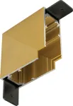 Pavir&scaron;inio magnetinės sistemos ZAMBELIS bėgelio vertikalus kampinis sujungimas, žalvario sp., 48V, 2082G-C1