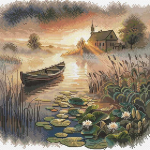 Andriana Kryželiu siuvinėjimo rinkinys &bdquo;Pirmieji spinduliai&ldquo; 21,5x21,5 cm SANP-73