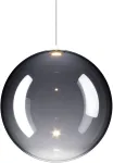 3W LED pakabinamas &scaron;viestuvas RANDOM SOLO 28, juodas kabelis/dūmų sp. stiklas, 3000K, dimeriuojamas