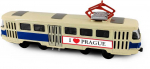 Rappa Metalinis čeki&scaron;kas retro tramvajus mėlynas 16 cm PRAHOS