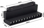 I&scaron;manusis magnetinis LED bėgelių &scaron;viestuvas VESTALIGHT VESTA1054M, 12W, 3000-6000K, 1080lm