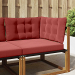 Lauko sofa pagalvėlė 3 pcs Vyno raudonumo Poliesteris
