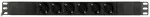 Deltaco GT-8628, 3 m, vidaus, Type F, Type EF (CEE 7/7), juoda, Kinija