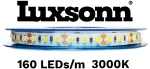 14,4W/m LED juosta LUXSONN, BRIDGELUX diodai, DC 24V, 160 LED/m, 3000K, IP20, 5m ritė