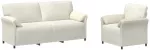 Sofa Sofos komplektas 2 vnt. Kreminė Aksomas
