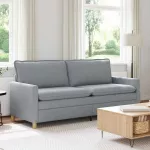 Sofa &Scaron;viesiai pilka 196 x 81 x 87,5 cm Audinys