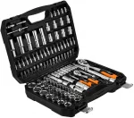 Neo Tools Rinkinys kluczy nasadowych 1/2", 1/4", 110 vnt., satynowy