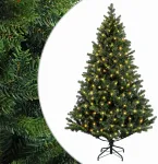 Dirbtinė Sulankstoma Kalėdų Eglutė 210 cm 300 LED &Scaron;ilta balta