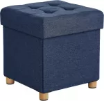 SONGMICS sulankstomas pufas su daiktadėže 38 x 38 x 40 cm, 37 l, LSF14IN