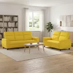 Sofa Sofos komplektas 2 vnt. &Scaron;viesi geltona Audinys