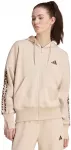 Bluza damska adidas Seasonal Essentials Animal Print 3-Stripes Full-Zip Hooded smėlio sp. KH1547 (L)