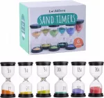 Bez Marki Klepsydry timery piaskowe 6 vnt 1 3 5 10 15 30 min vaikams kolorowe