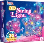 Klever Kits 3D siūlų meno rinkinys su LED lemputėmis vaikams 8&ndash;12 metų 60105