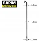 Sapim Race stipinai 260 mm, juodi, 2.0-1.8-2.0 mm