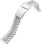Miltat Super-jub Ii Qr 316l &scaron;lifuoto nerūdijančio plieno laikrodžio apyrankė tiesiu galu, 20 mm, sidabrinė, Classic