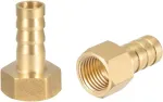 Sourcing map žalvarinis spygliuotas vamzdžio ki&scaron;tuko adapteris 10 mm spygliuotas x 1/4 colio g lizdo vamzdis, 2 vnt.