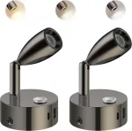 Lova Erwey 2 vnt. Dc 12 V skaitymo lempos, montuojamos ant sienos kemperyje, led lovos lempa, pritemdoma jutikliniu būdu ir 3 spalvų temperatūros režimai bei Usb A+c įkrovimo prievadas valčiai, automobiliui, kemperiui, furgonui, jachtai, nameliui ant ...