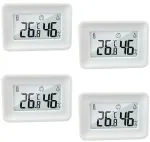Mini higrometras vidaus skaitmeninis termometras - 4 vnt. pakuotė, drėgmės matuoklis vidaus lcd skaitmeninis termometras higrometras kūdikių kambariui, vyresnio amžiaus kambariui, darbo kambariui, vyno rūsiui ir t.t.