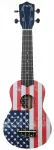 Trevi Jeremi S3-am sopraninis ukulele su amerikos vėliavos grafika
