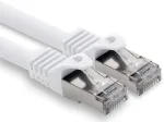1.0m - balta - 1 vnt. Cat.7 tinklo kabelis Lan Ethernet patch kabelis S-ftp Lszh Pimf 10gb s Rj45 ki&scaron;tukas Cat6a
