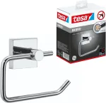 Tesa ekkro tualetinio popieriaus laikiklis, blizgus chromas, įsk. klijų sprendimą, didelė laikymo galia (iki 6kg), 53 mm x 140 mm x 99 mm