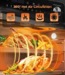 14l mini orkaitė-gruzdintuvė universali 1800w airfryer xxl su langu, 11-in-1 orkaitė maksimali temperatūra 210&deg;c jutiklinis ekranas, kar&scaron;to oro gruzdintuvė mini orkaitė su 7 priedais ir receptų knyga