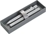 Faber-castell Grip 2011 140981 dovanų rinkinys: plunksnakotis ir rutulinis ra&scaron;iklis &ndash; sidabrinis