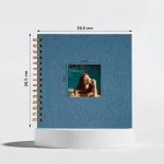 None Vienrose &bdquo;pasidaryk pats&ldquo; nuotraukų albumas 20,5 x 20,5 cm, &bdquo;pasidaryk pats&ldquo; i&scaron;karpų albumas spiralinis albumas su 40 baltų puslapių, lininis nuotraukų albumas skirtas &scaron;eimoms, kūdikiams, vestuvėms, jubiliejui, gimtadieniui, tamsiai mėlynas