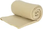 Mijoma 2 polarinio fliso antklodžių rinkinys su apsauga nuo susidarymo ir apmėtytu kra&scaron;tu, 125 x 150 cm, apie 330 g, lengvai prižiūrimi, įvairių vienspalvių spalvų (smėlio spalvos)