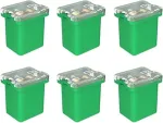Gebildet 6 vnt. 12v-24v žemo profilio jcase dėžutės formos automobilių saugiklių rinkinys sunkvežimiams, automobiliams, visureigiams, valtims (40a)