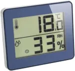 Tfa 30.5027 Skaitmeninis termometras-drėgmėmatis itin plok&scaron;čias kambario klimato kontrolė (mėlynas)