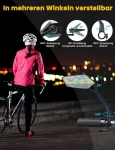 Rotopata dviračio veidrodėlių rinkinys (2 vnt.), didelis sulankstomas galinio vaizdo veidrodis 21&ndash;32 mm vairams, Hd 360&deg; reguliuojamas kalnų dviračiui, plento dviračiui