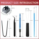 Klaviatūra Runjrx klaviatūros tepimo rinkinys ir jungiklių tepalas 15g/0.53oz jrx-205 g0 su jungiklių atidarymo pincetu individualioms klaviatūroms