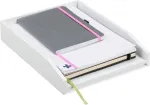 Relaxdays dėklas lai&scaron;kams, dokumentų dėklas, bambukas, sudedamas, din a4, pa&scaron;to dėklas, stalas, biuras, axt 6 x 25 x 33 cm, baltas
