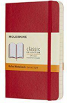 *Užra&scaron;ų knygutė Moleskine Classic 9x14cm, linijomis, mink&scaron;tu vir&scaron;eliu, raudonos spalvos