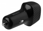 DELTACO USB automobilinis įkroviklis, 1x USB-C, PD 18 W, 1x USB-A, 18 W, i&scaron; viso 36 W USBC-CAR120