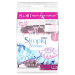 &bdquo;Gillette Simply Venus 3&ldquo; Vienkartiniai Skustuvai Moterims, 12 vnt.