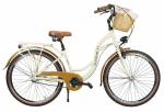 Dviratis AZIMUT Sarema ALU 26" 3-speed 2025 cream semi-matt