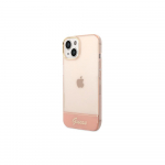 Guess GUHCP14MHGCOP iPhone 14 Plus 6,7 colių eilinis/rožinis kietas dėklas, permatomas