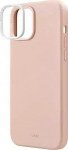 UNIQ dėklas Lino Apple iPhone 14 Plus / 15 Plus 6.7" rožinės spalvos
