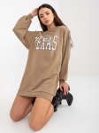 Ex Moda Megztinis-EM-BL-U719.82P-tamsiai smėlio spalvos