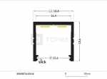 LED juostos profilis SMART16 BC3/U4, baltas, 2m