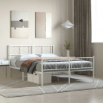 Lova Lovos rėmas su galvūgaliu/kojūgaliu, baltas, 135x190cm, metalas