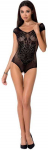 Passion Woman PASSION BS064 Bodystocking Juodas - Elegant Lace Mesh, One Size