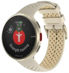 I&scaron;manusis laikrodis Polar Pacer Pro, S/L dydis, Auksinės spalvos korpusas su kreminės spalvos silikoniniu dirželiu