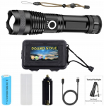 Įkraunamas taktinis LED žibintuvėlis, IPX5