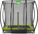 EXIT Silhouette ground trampoline 153x214cm with safety net - žalias