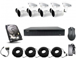 AHD kamerų komplektas Longse FullHD 1080p su plataus kampo kameromis LBH30HTC200F, Kamerų kiekis: 2, Disko talpa: Be disko, Vaizdo ir maitinimo kabeliai: Su kabeliais