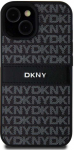 Apple iPhone 13 / 14 / 15 DKNY odinis dėklas Mono Stripe & Metal Logo (DKHCP15SPRTHSLK) juodos spalvos