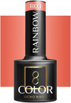 Activeshop Hibridinis nagų lakas Ocho Nails Color Rainbow, R04 oranžinė, 5 g